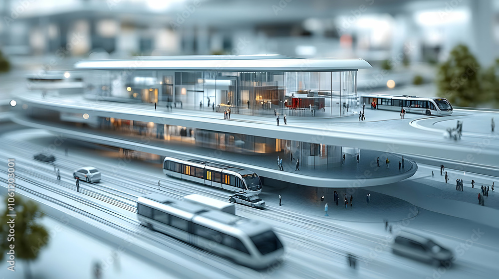 Futuristic Cityscape 3D Illustration Futuristic Cityscape 3D Illustration