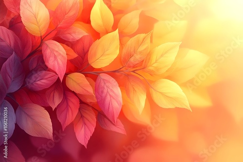 Wallpaper Mural A vibrant arrangement of autumn leaves featuring hues of orange, red, and yellow, creating a warm and inviting atmosphere. Perfect for seasonal themes. Torontodigital.ca
