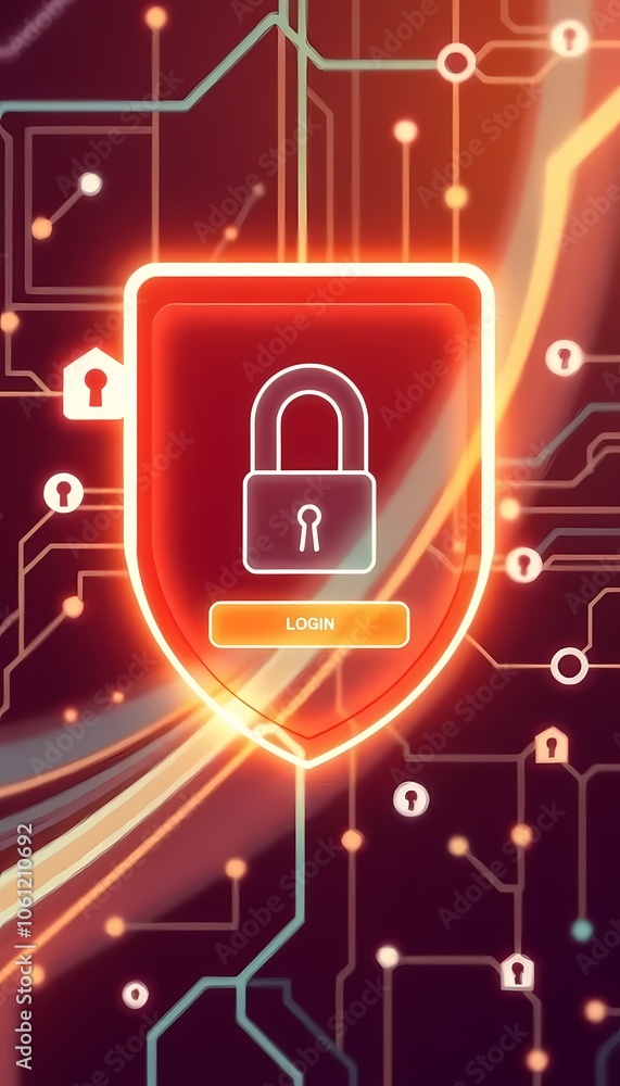 Naklejka premium Technology Login Security Concept