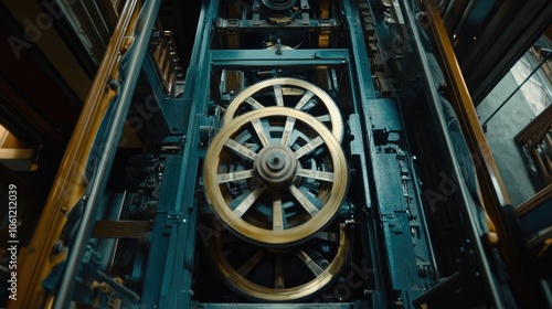 Intricate Gear Mechanism in Motion photo