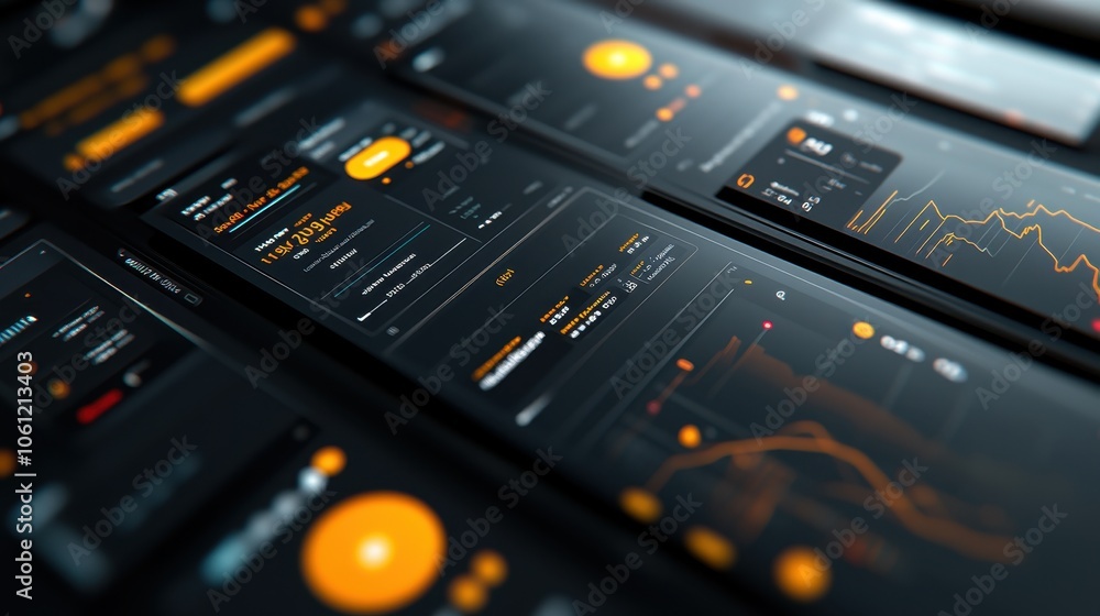 Futuristic Financial Data Dashboard Futuristic Financial Data Dashboard