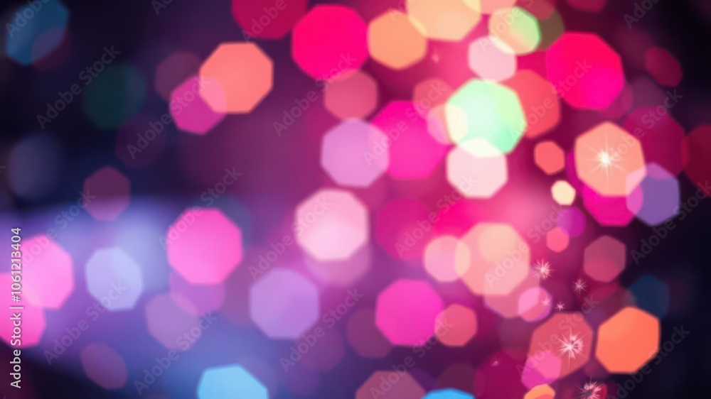 Abstract Christmas background with colorful geometric shapes and sparkling lights, decorative Abstract Christmas background with colorful geometric shapes and sparkling lights, decorative