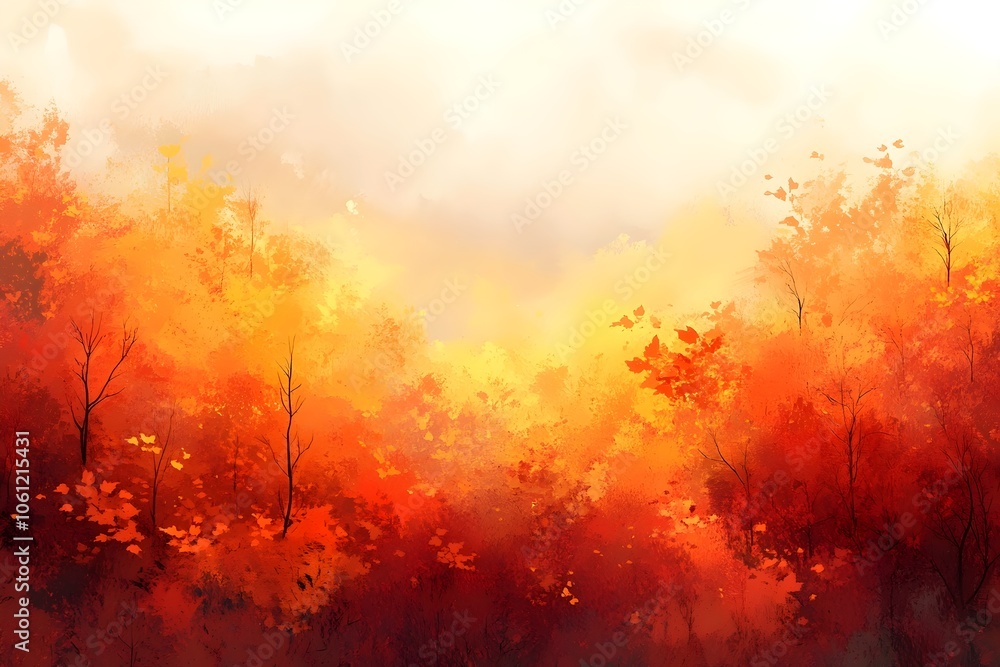 A vibrant autumn landscape featuring a blur of fiery orange and yellow foliage, creating a warm and inviting atmosphere in the forest during fall. A vibrant autumn landscape featuring a blur of fiery orange and yellow foliage, creating a warm and inviting atmosphere in the forest during fall.