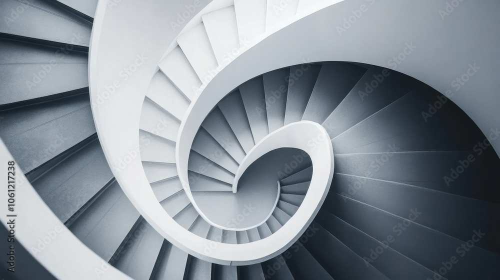 Fototapeta premium Mesmerizing Spiral Staircase: An Architectural Masterpiece