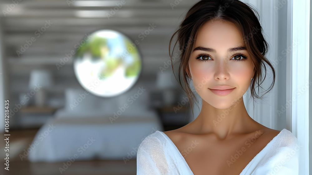 Woman Smiling Portrait Illustration Woman Smiling Portrait Illustration