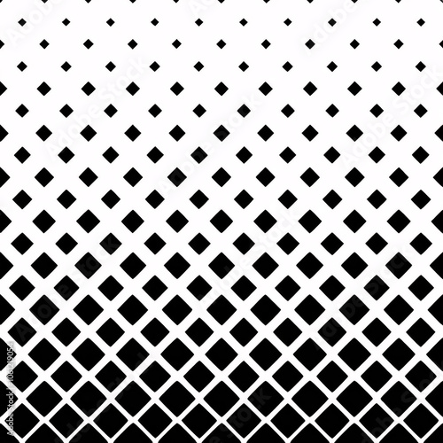 A black and white abstract image with a repeating diamond pattern that fades from solid black at the bottom to a sparse pattern at the top, creating a halftone effect