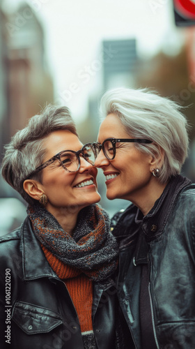 Photo of Happy Hipster Couple. Image is finalized with kodak vista colored Black Urban Lightroom Preset for Instagram.