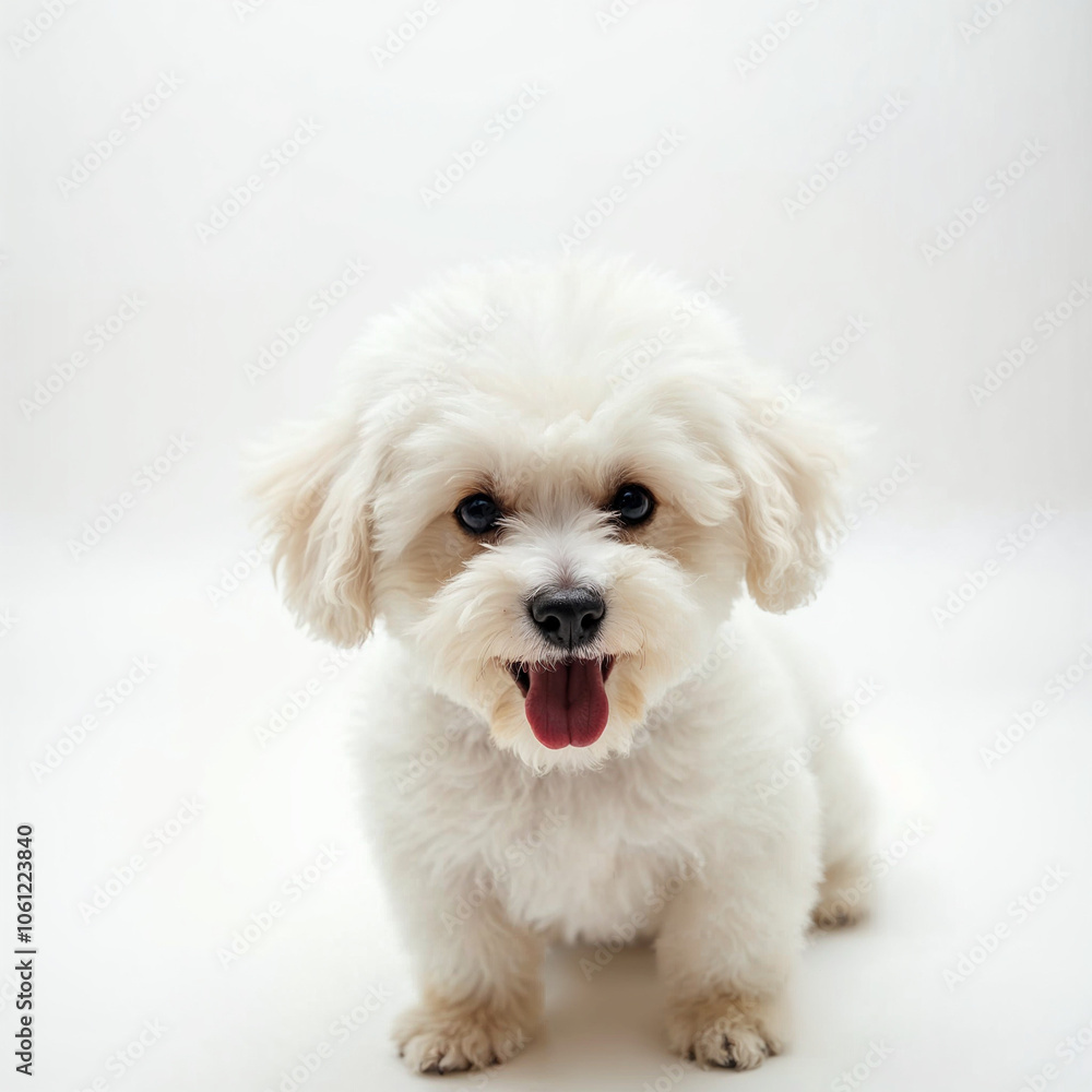 portrait of white terrier puppy portrait of white terrier puppy