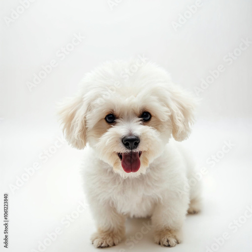 portrait of white terrier puppy