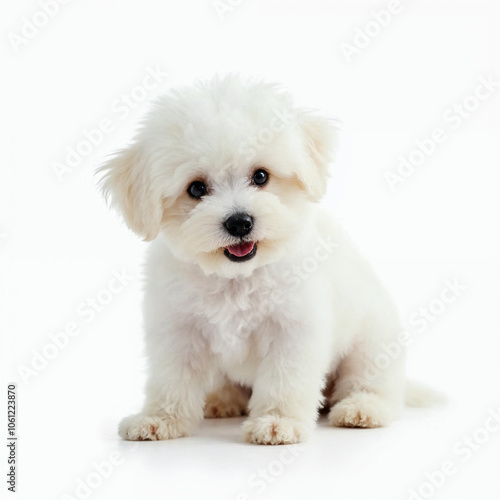 portrait of white terrier puppy