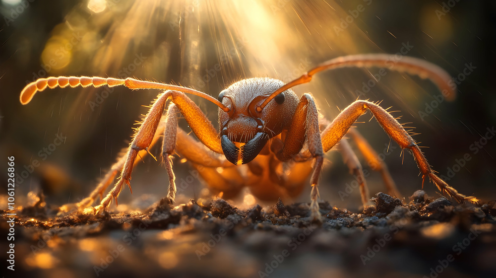 Close Up Photography of Red Ant in Nature