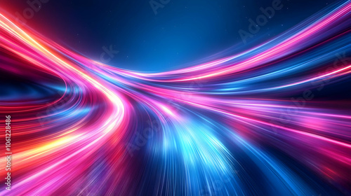 Abstract Background with Blue and Pink Lights