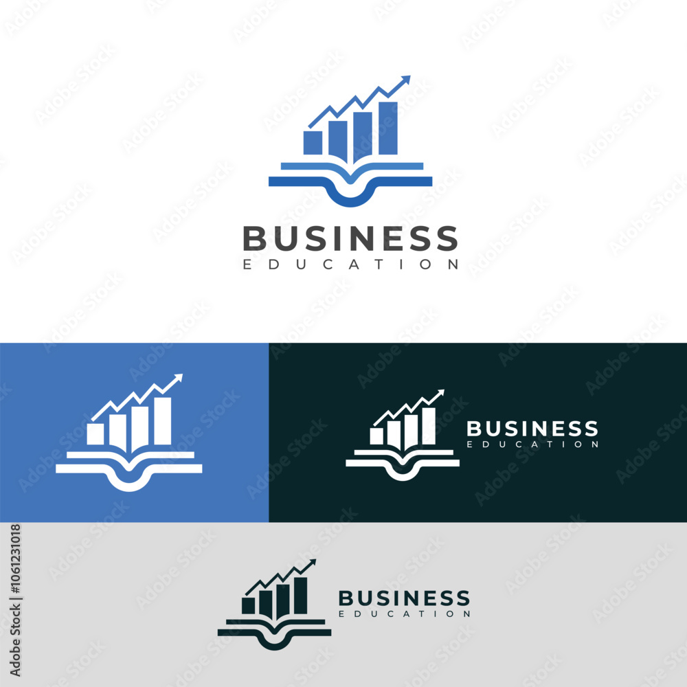 Fototapeta premium Creative Business education logo design 