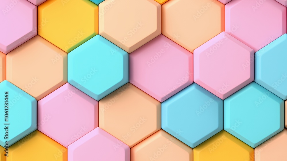 Abstract geometric pattern with colorful hexagons. Abstract geometric pattern with colorful hexagons.