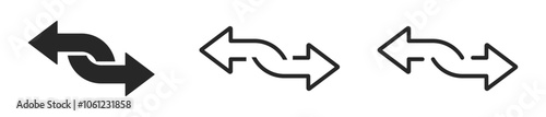 Double arrow vector icon concepts. Transfer icon. Exchange arrow vector illustration