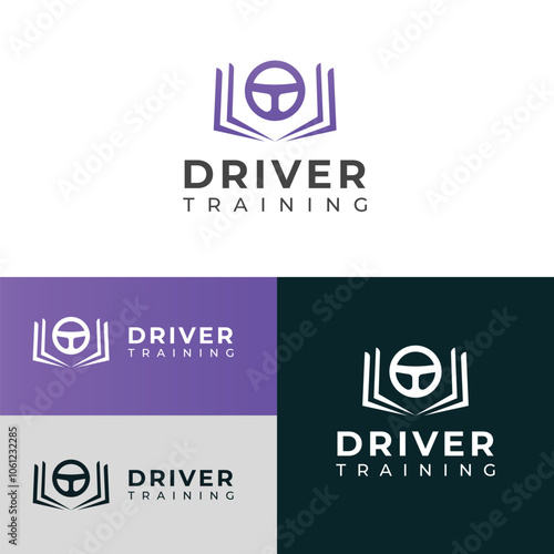 Creative Driver training vector logo design