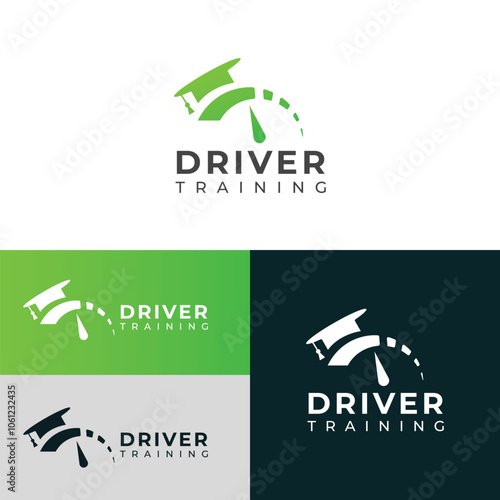 Creative Driver training vector logo design