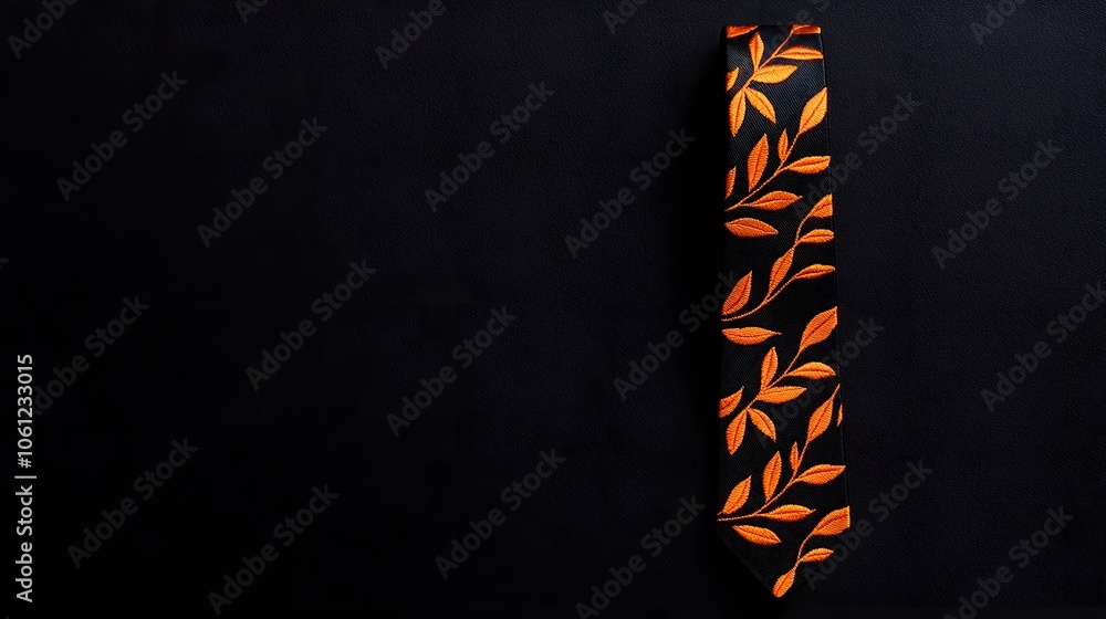 Elegant Thanksgiving Tie with Gold and Orange Leaves to Brighten Your Fall Festivities and Style. Thanksgiving Tie Concept Elegant Thanksgiving Tie with Gold and Orange Leaves to Brighten Your Fall Festivities and Style. Thanksgiving Tie Concept