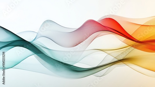 Fluid Wave Pattern on Transparent Abstract Background with Innovative Concepts and Layers of Colors