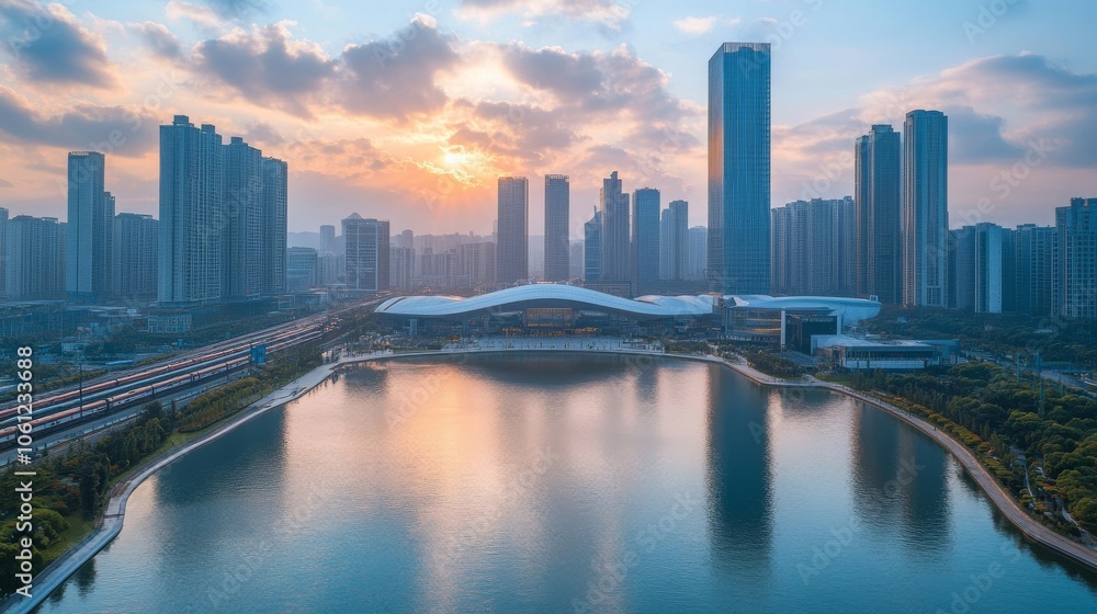 Fototapeta premium country skyline at night