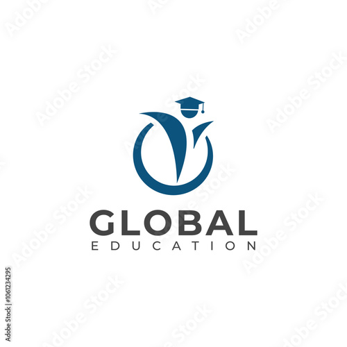 Creative Global education logo design 