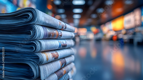 Stacked Newspapers Photo