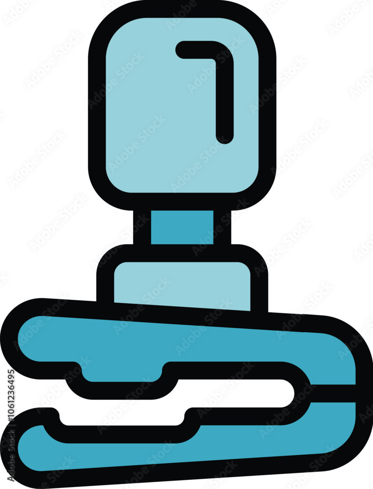 Blue notary public stamp being pressed down to certify a document