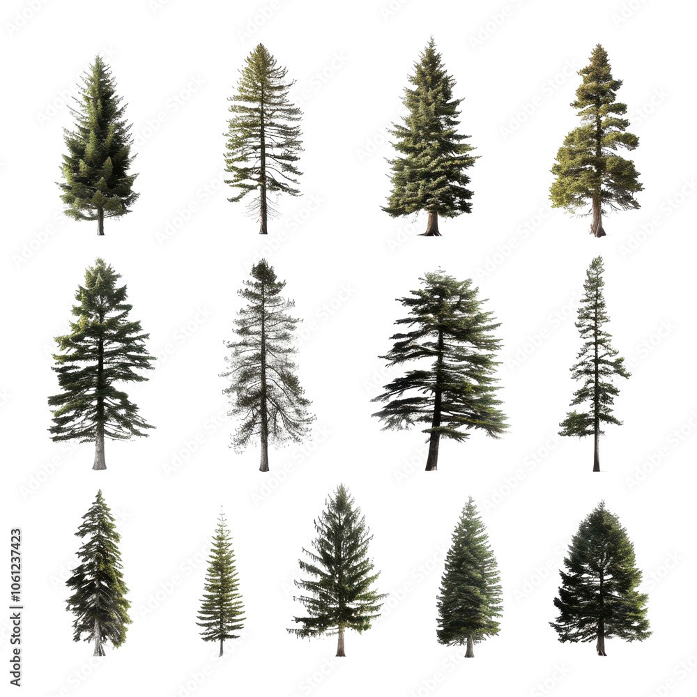 Varied Pine Tree Illustrations for Nature Graphics Varied Pine Tree Illustrations for Nature Graphics
