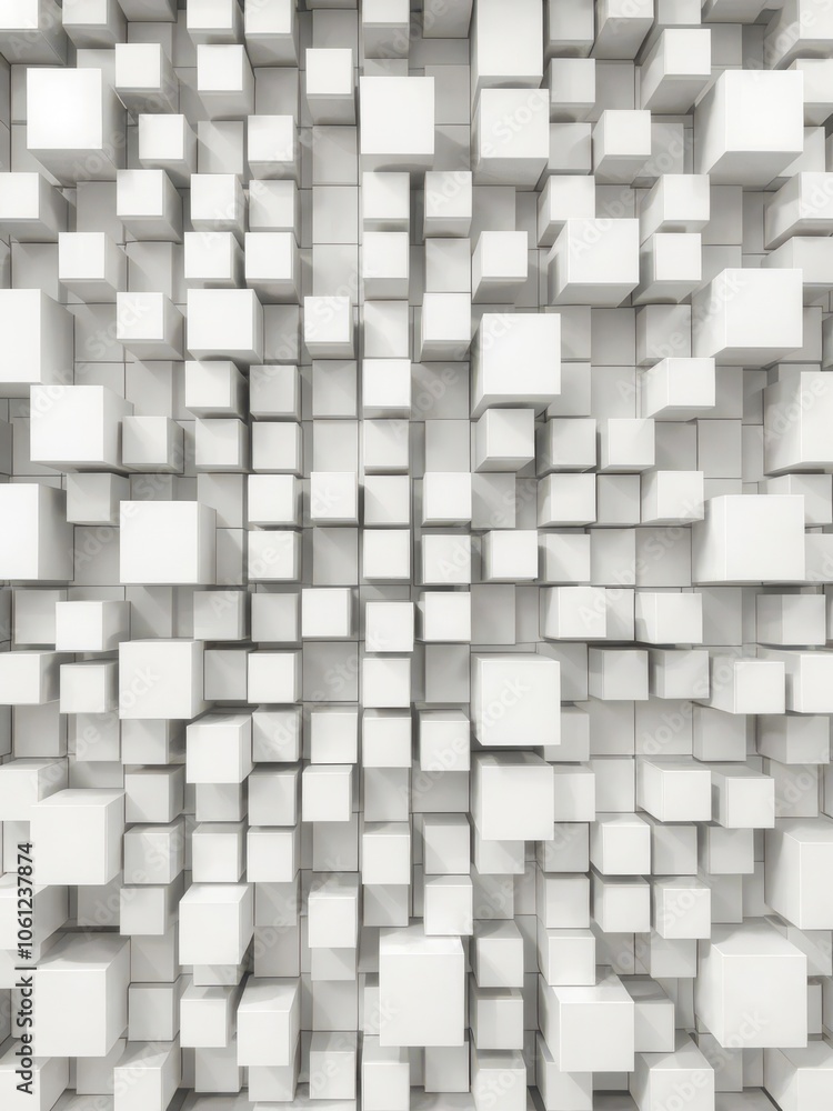 Abstract geometric pattern of randomly shifted white cube boxes, creating a modern and minimalist block background wallpaper banner with plenty of copy space, banner Abstract geometric pattern of randomly shifted white cube boxes, creating a modern and minimalist block background wallpaper banner with plenty of copy space, banner