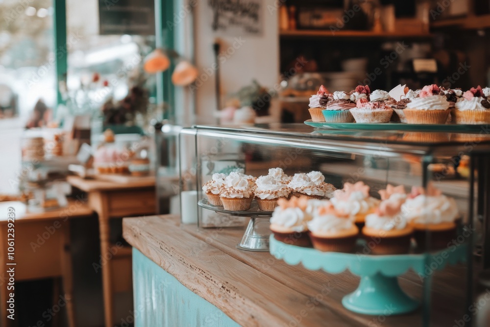 Charming Cozy Cake Shop with Rustic Interior Charming Cozy Cake Shop with Rustic Interior