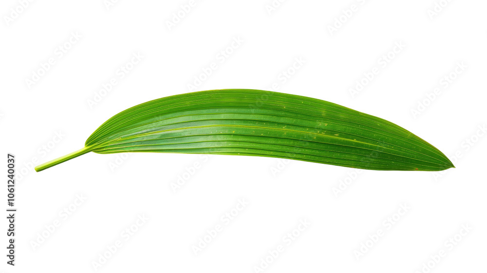 Green palm leaf on a clear white isolated background. Green palm leaf on a clear white isolated background.