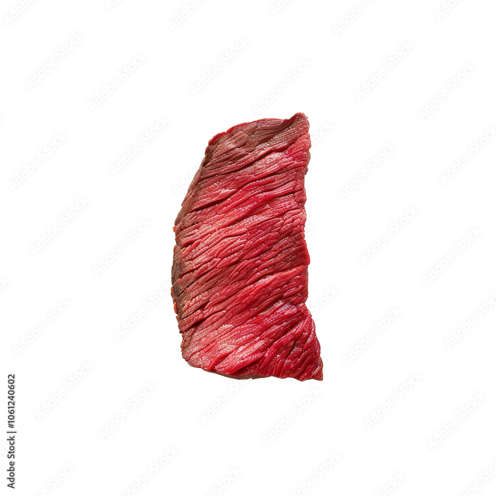 Marbled raw beef steak on white isolated background Marbled raw beef steak on white isolated background