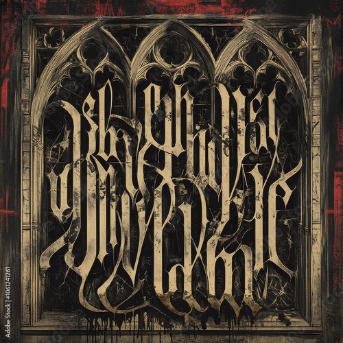 Gothic Typography: Sky Burial Divine Venom Album Art 
