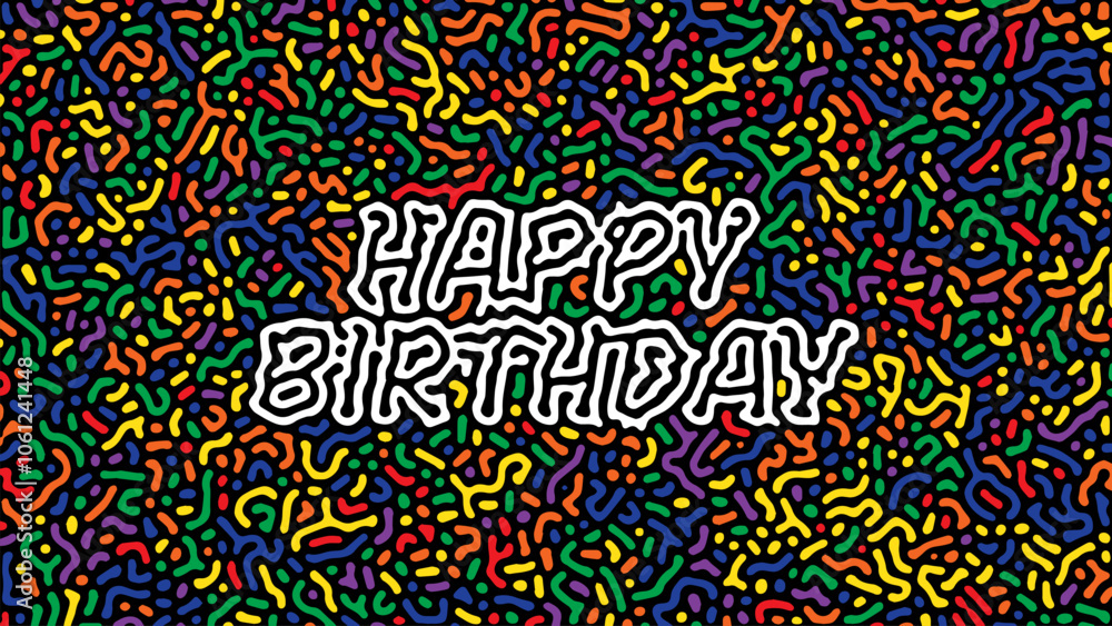 Unique Happy Birthday Greeting Background for Wallpaper, Greeting Card, Poster, Decoration, Banner Unique Happy Birthday Greeting Background for Wallpaper, Greeting Card, Poster, Decoration, Banner