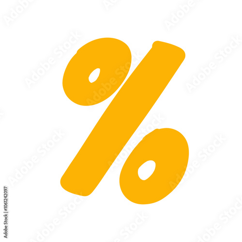 Percentage icon. Percent simple vector illustration isolated on transparent background 
