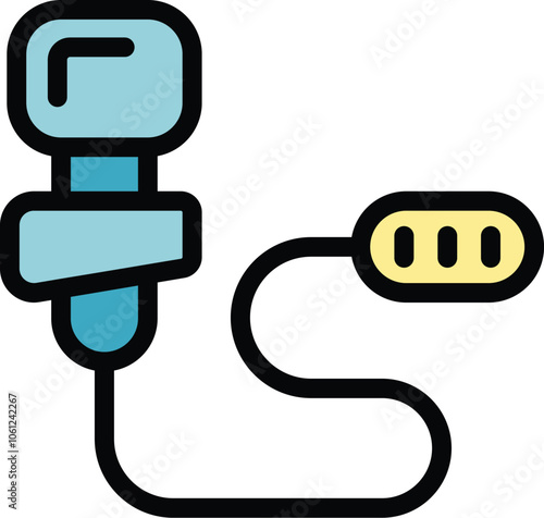 This icon of a modern electronic tonometer is perfect for illustrating healthcare and medical topics