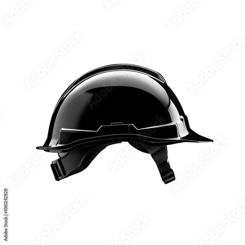 Industrial safety helmet, single object isolated on solid white background, , transparent background photo