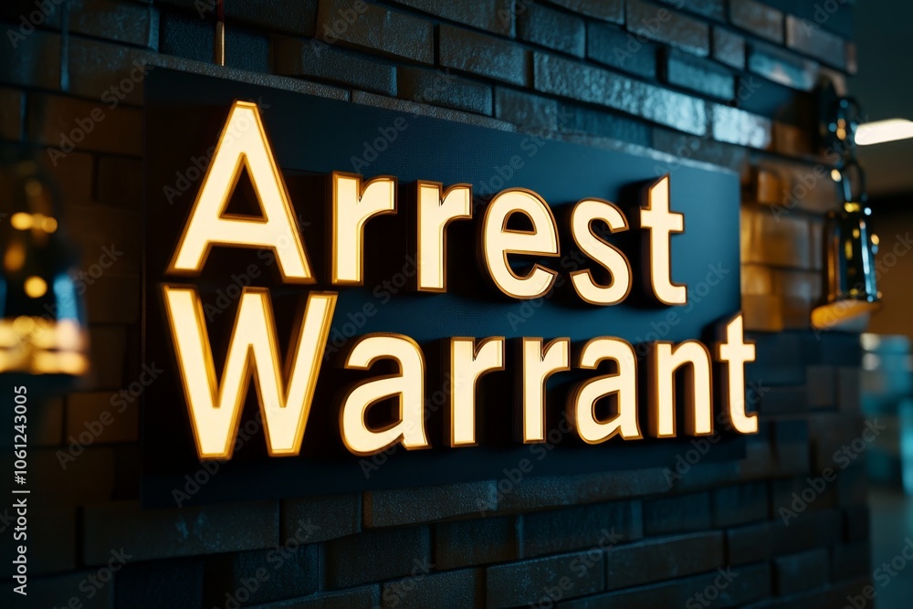 Document with the title “Arrest Warrant†in bold, capturing the serious and clear authority of legal permissions, symbolizing order and justice Document with the title “Arrest Warrant†in bold, capturing the serious and clear authority of legal permissions, symbolizing order and justice