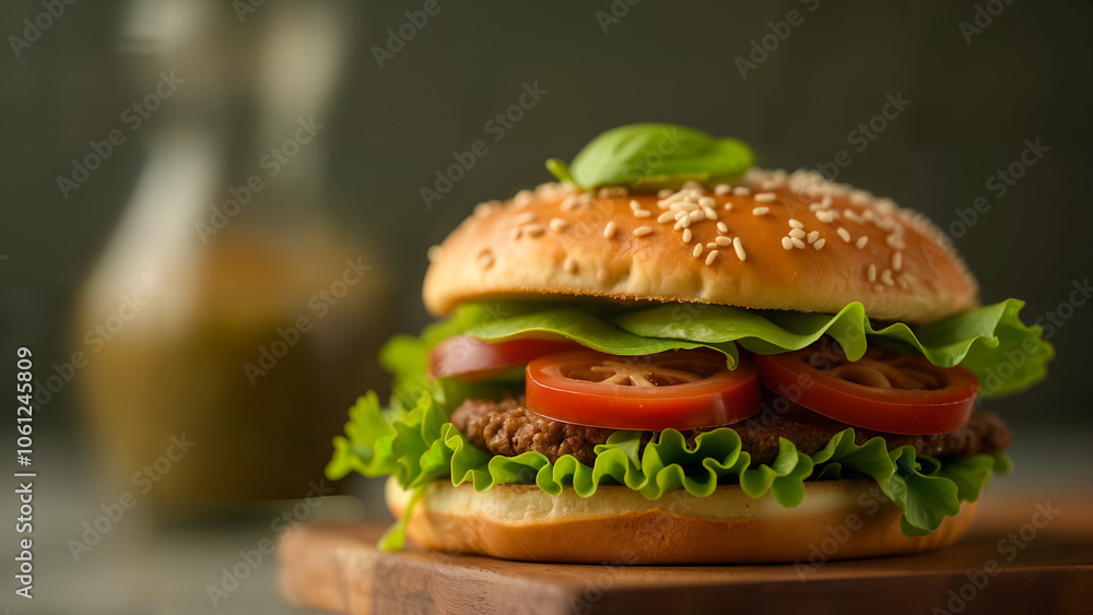 A Delicious Close-Up of a Well-Prepared Sandwich Accompanied by Fresh Greens with a Picture Displayed on a Laptop A Delicious Close-Up of a Well-Prepared Sandwich Accompanied by Fresh Greens with a Picture Displayed on a Laptop