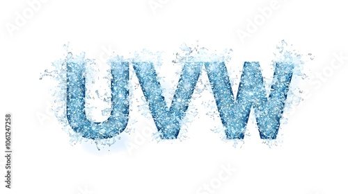 UVW in shimmering ice crystal design for New Year’s photo