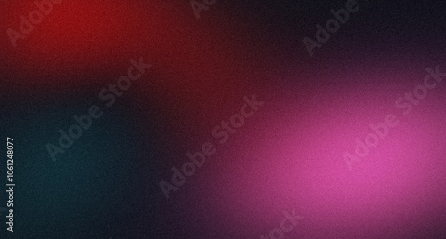 Abstract dark pink red blue colour grainy gradient backdrop design. Soft noisy color flow shaped gradient texture. Vibrant colors flow, website header design, poster, banner