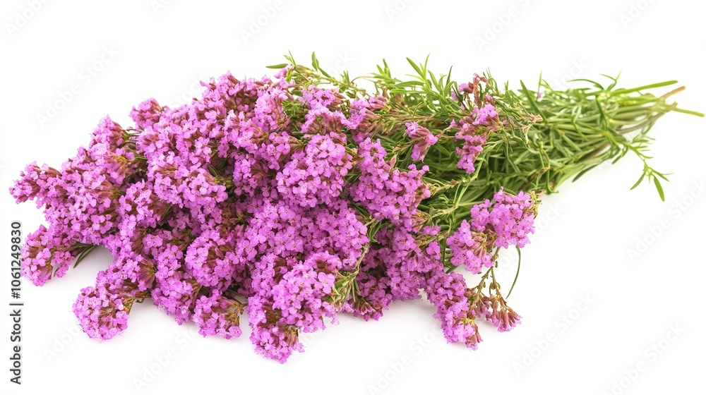Yarrow plant in close-up with delicate, feathery leaves and clusters of small, dainty flowers, showcasing its intricate texture and structure. Set against a neutral background, Yarrow plant in close-up with delicate, feathery leaves and clusters of small, dainty flowers, showcasing its intricate texture and structure. Set against a neutral background,