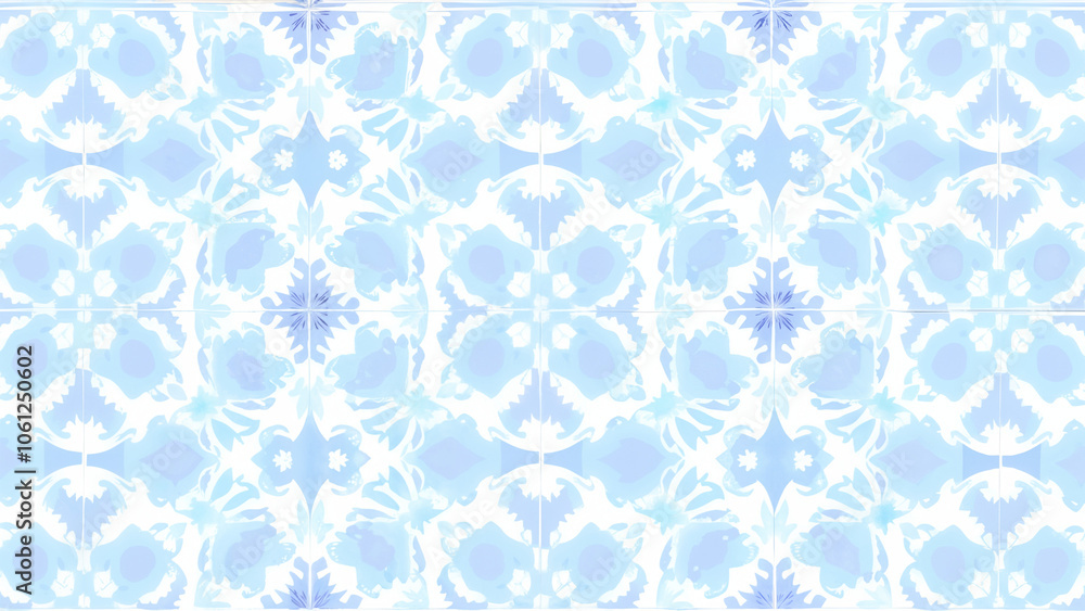 A Stunning Display of White and Blue Tiles in Geometric Patterns, Blending Tradition with Modern Style A Stunning Display of White and Blue Tiles in Geometric Patterns, Blending Tradition with Modern Style