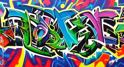 Abstract Graffiti Art with Bold Color Palette and Urban Aesthetics | 359