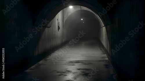 Striking Black and White Scene Featuring a Winding Walkway Surrounded by Intriguing Shadows