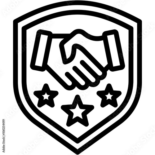 Golden Handshake Icon
