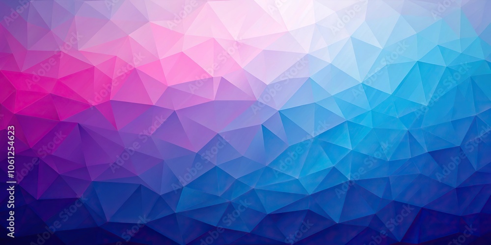 Obraz premium Minimalist abstract polygon background in blue, purple, and pink hues