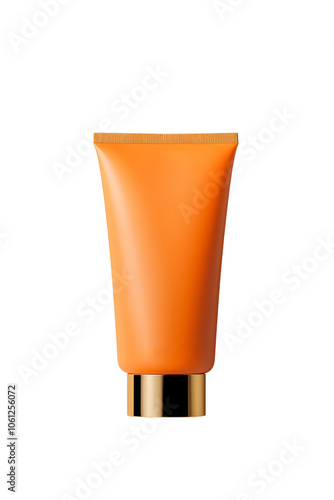 Bright Orange Tube for Skincare or Cosmetic Products