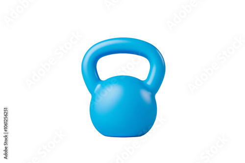 Bright Blue Kettlebell for Fitness and Workouts