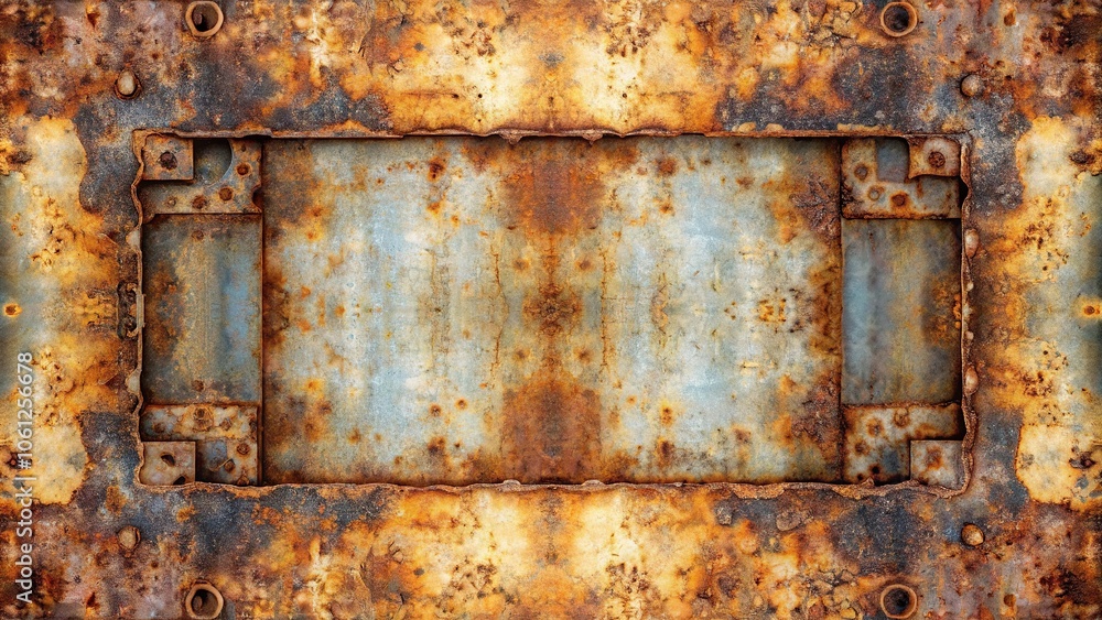 Rusting and deteriorating metal piece Rusting and deteriorating metal piece